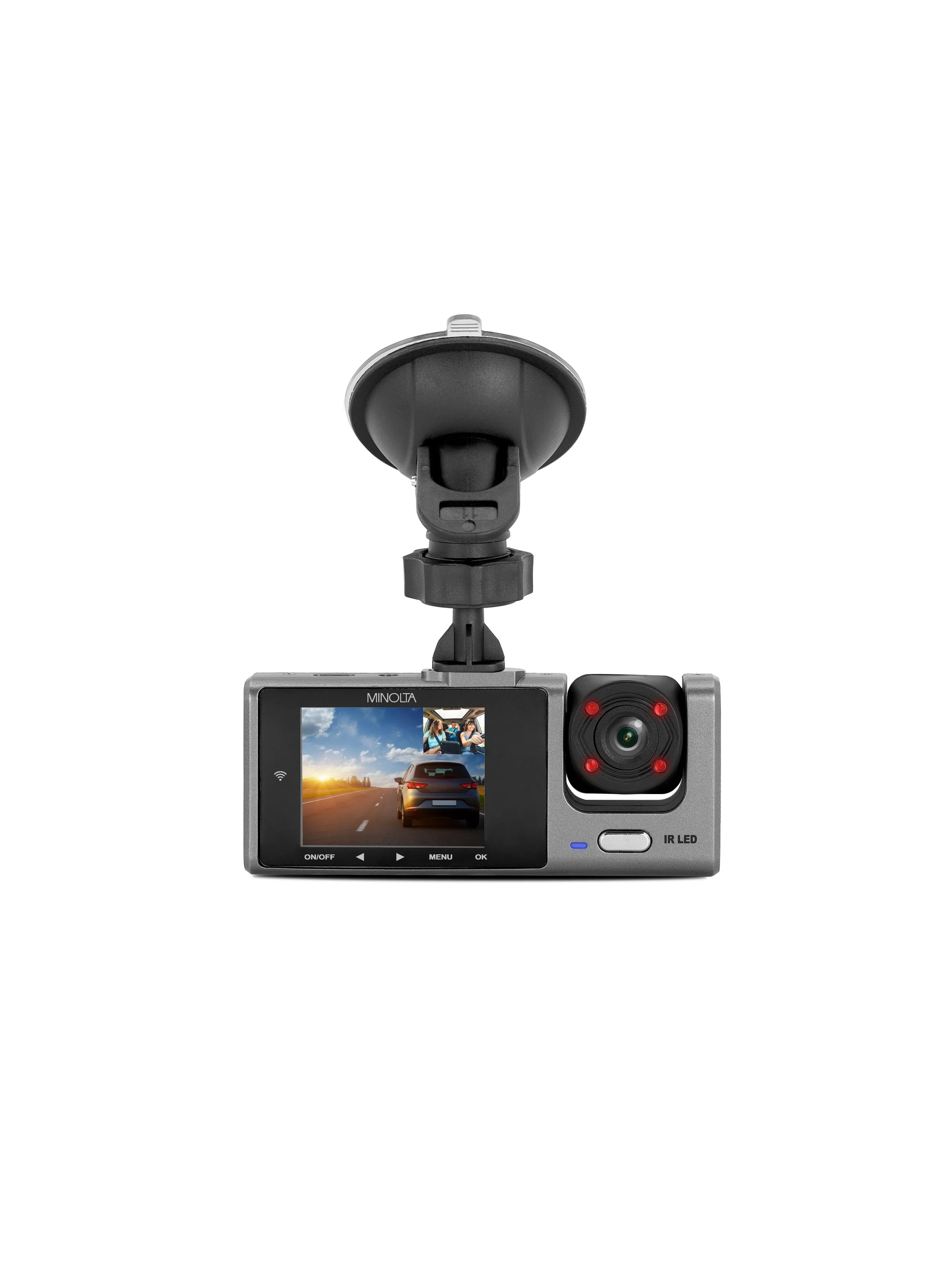 3VIEW® MNCD230WT 1080P Dash Camera w/3-Channel Recording with WiFi